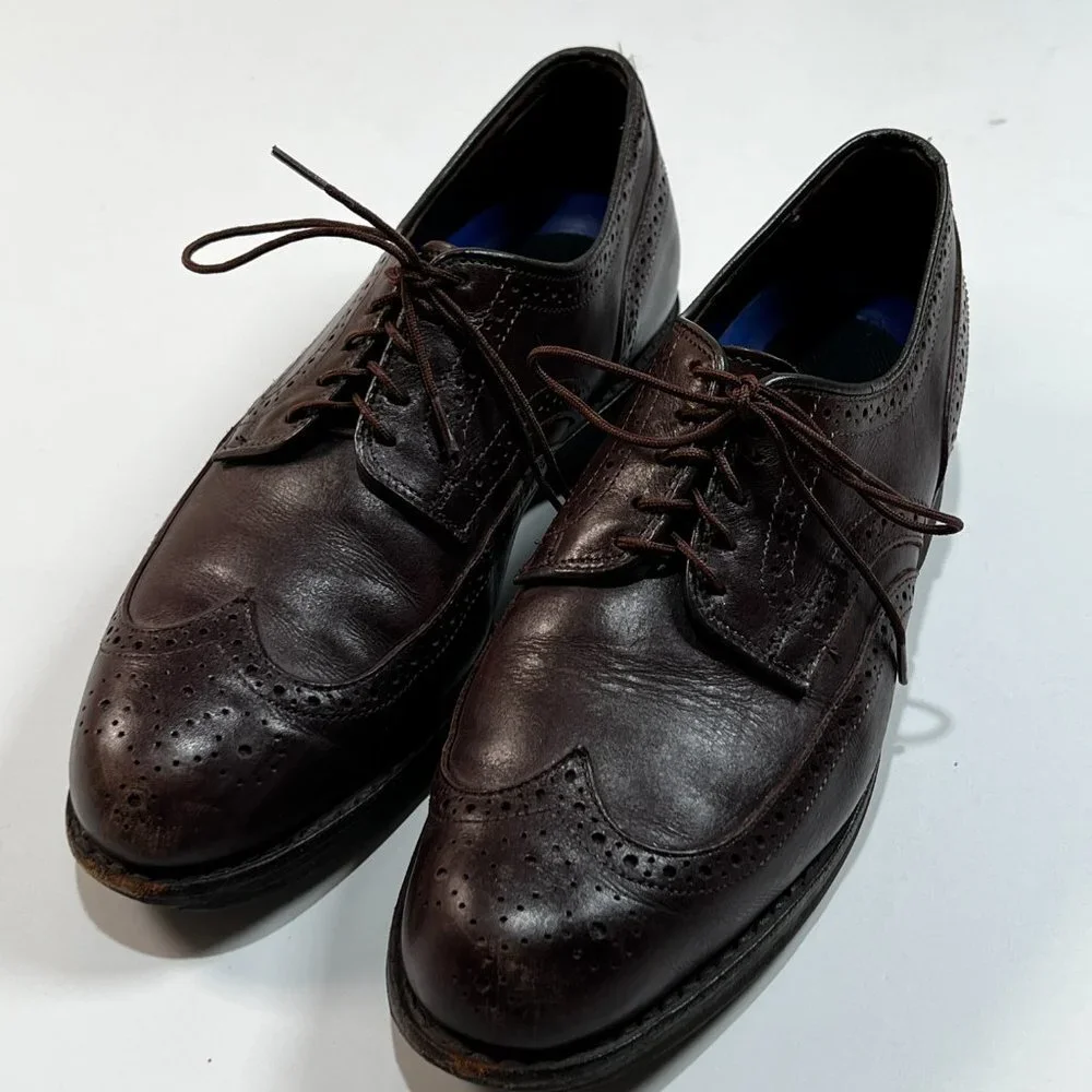 Allen Edmonds‎ Road Warriors Mens Oxfords Dress Shoes Brown Leather Wingtip 8D